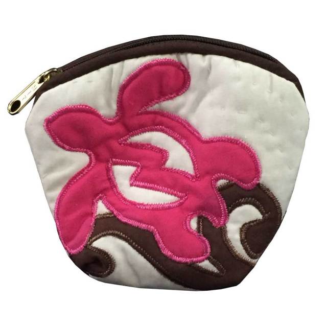 ハワイアンキルト　Hawaiian Quilt　ホヌ柄コインケース　/財布　小銭入れ　小物入れ　がま口