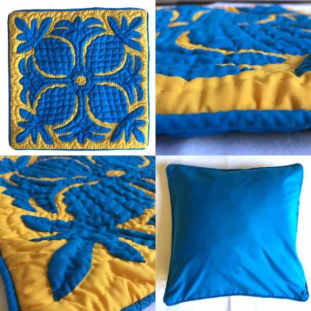 ハワイアンキルト 45cm×45cm用 クッションカバー パイナップル柄 Hawaiian quilt インテリア ハワイアン雑貨