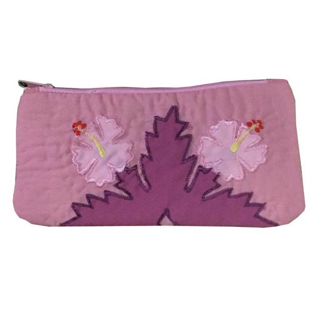 ハワイアンキルト Hawaiian Quilt ハイビスカス　ペンケース　/筆入れ　小物入れ　ポーチ　レディースバッグ　ハワイアン雑貨