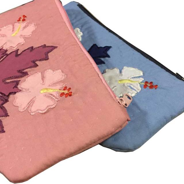 ハワイアンキルト Hawaiian Quilt ハイビスカス　ペンケース　/筆入れ　小物入れ　ポーチ　レディースバッグ　ハワイアン雑貨