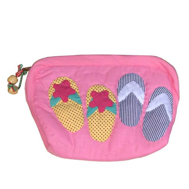 ハワイアンキルト Hawaiian Quilt ビーチサンダル ポーチ 化粧ポーチ 小物入れ ハワイアン雑貨