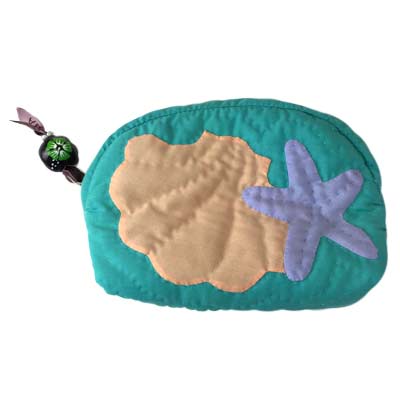 ハワイアンキルト Hawaiian Quilt スターフィッシュポーチ/化粧ポーチ 小物入れ ハワイアン雑貨