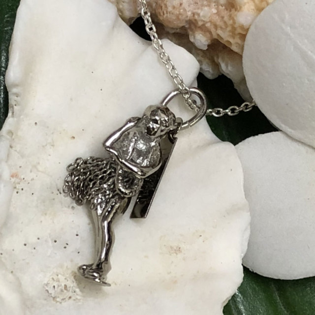 ハワイアンジュエリー シルバー チェーン付き　フラ　ペンダントネックレス