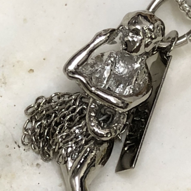 ハワイアンジュエリー シルバー チェーン付き　フラ　ペンダントネックレス