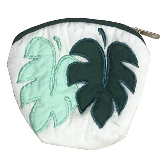 ハワイアンキルト Hawaiian Quilt 　モンステラコインケース/インテリア小物