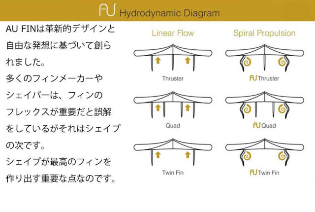 AU FIN エーユーフィン AU 2 グラスフィン Black Gold Click In FCS2