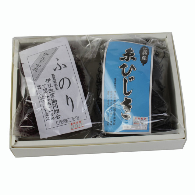 糸ひじき80g×ふのり30gセット 伊豆下田産 天然物 ひじき 特産品 お土産 下田 健康 お歳暮 国産 海産物