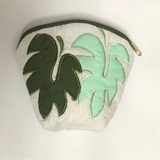 ハワイアンキルト Hawaiian Quilt 　モンステラコインケース/インテリア小物