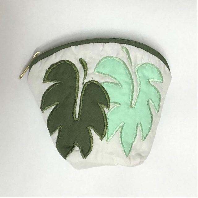 ハワイアンキルト Hawaiian Quilt 　モンステラコインケース/インテリア小物