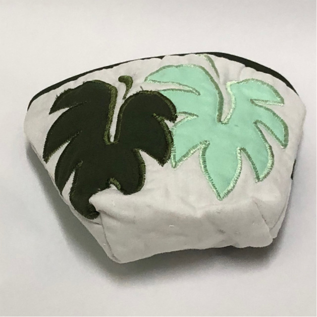 ハワイアンキルト Hawaiian Quilt 　モンステラコインケース/インテリア小物