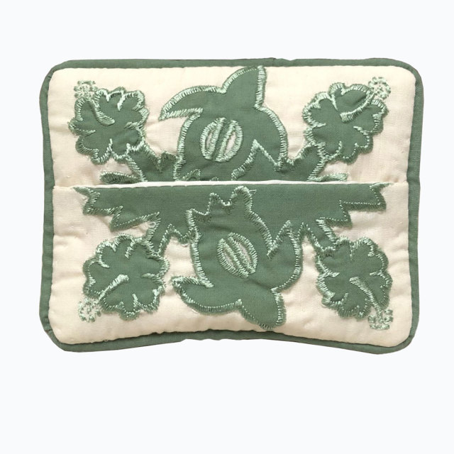 ハワイアンキルト ポケットティッシュケース ホヌ柄 Hawaiian Quilt