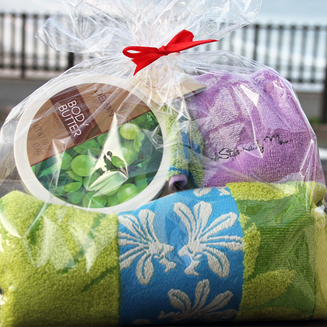 タオル ギフト ボディークリーム 3点 セット キャシーマム デロン ボディーバター ハワイアン プレゼント