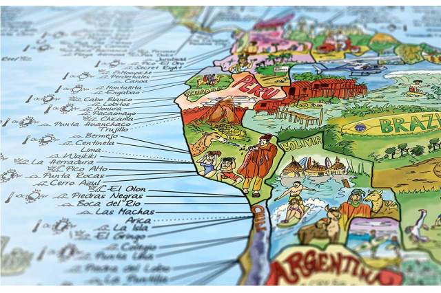 サーフィン 世界地図 サーフトリップ マップ Surftrip Map サーフスポット サーファー ギフト プレゼント クリスマス
