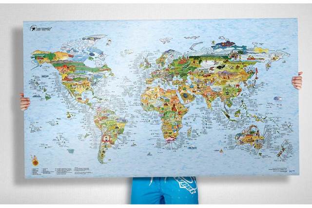 サーフィン 世界地図 サーフトリップ マップ Surftrip Map サーフスポット サーファー ギフト プレゼント クリスマス