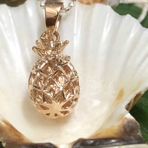 ネックレス ハワイアンジュエリー チェーン付き ピンクシルバー