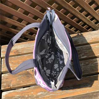 Hawaiianquilt ハワイアンキルトバッグ ピンクティアレ柄 ハンドバッグ