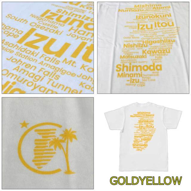 Tシャツ オリジナル メンズ レディース 半袖 伊豆ジオタイポグラフィー Tシャツ IZU GEO typography Tee