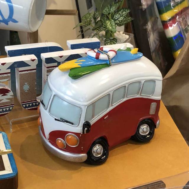 ナイトランプ　レッドバス/BUS with Surfboard　照明　ライト