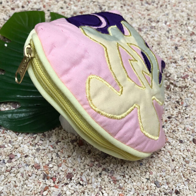 ハワイアンキルト Hawaiian Quilt ホヌ柄コインケース 財布 小銭入れ 小物入れ ピンク イエロー パープル