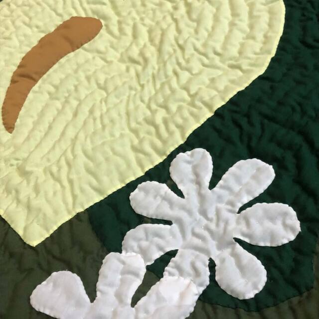 ハワイアンキルト 45cm×45cm用 クッションカバー アンスリウム柄