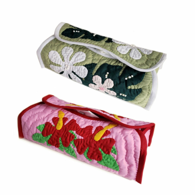ハワイアンキルト　Hawaiian Quilt　ティッシュボックスカバー ハイビスカス