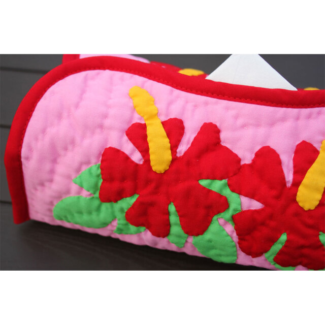 ハワイアンキルト　Hawaiian Quilt　ティッシュボックスカバー ハイビスカス