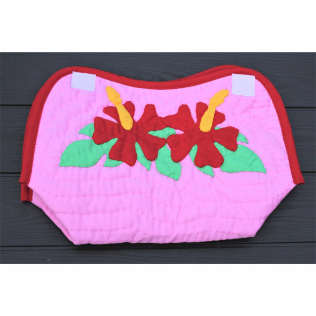 ハワイアンキルト　Hawaiian Quilt　ティッシュボックスカバー ハイビスカス