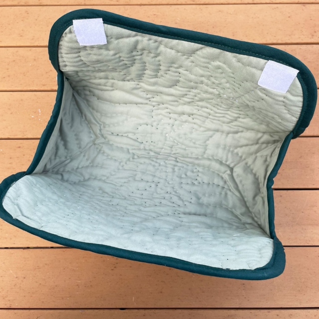 ハワイアンキルト Hawaiian Quilt ティッシュボックスカバー モスグリーン