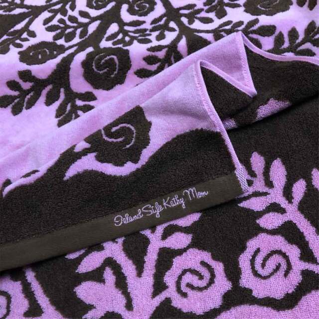 キャシーマム ハワイアンキルト柄 バスタオル 60×120cm 五つの島