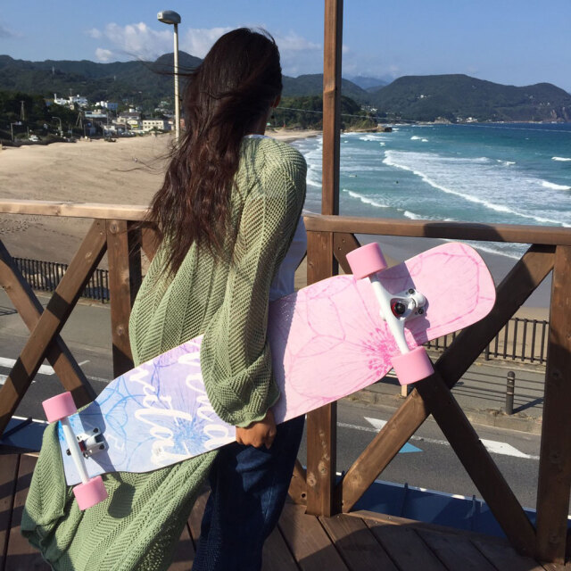 ロングスケートボード コンプリート クルーザー ロングボード 四輪