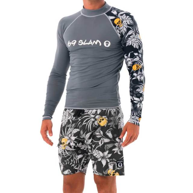 69slam　MEN RASH VEST メンズラッシュガード WILD GARDEN MRLWGN_PA