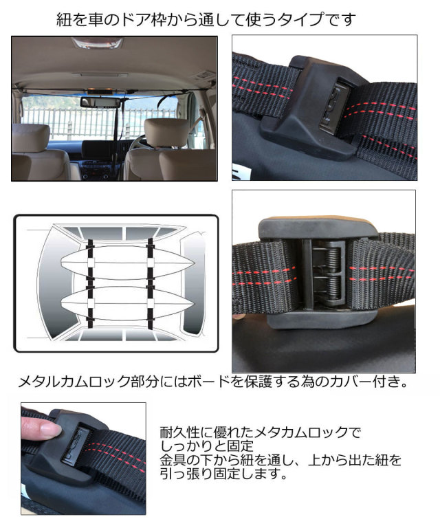 サーフボードキャリア カムロックソフトラックダブル FCS CAM LOCK SOFT RACKS DOUBLE カー用品