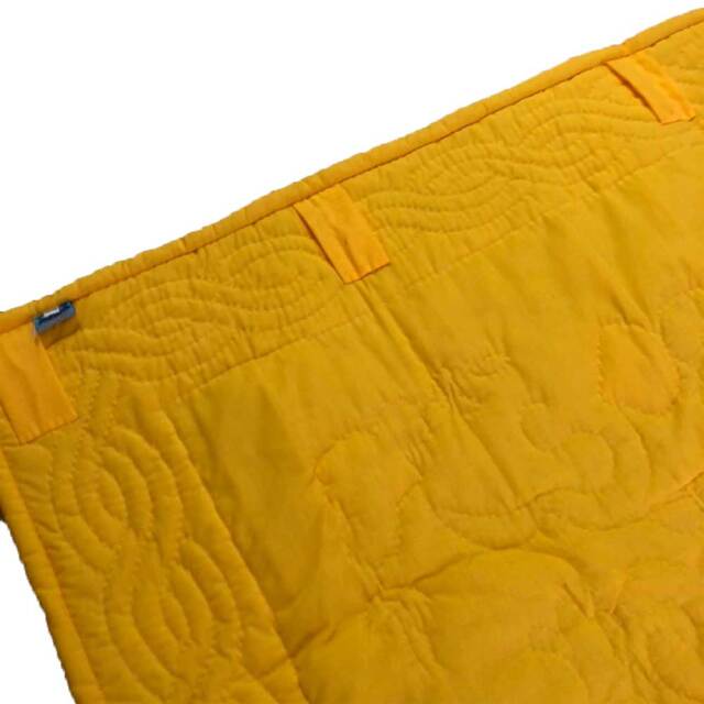 Hawaiian quilt ハワイアンキルトタペストリー アルファベット柄イエロー 130×105cm