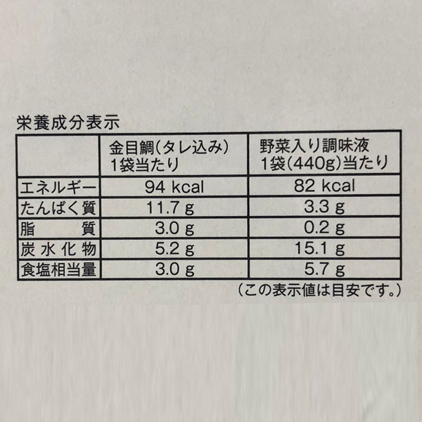 炙り金目鯛めしの素　3～4人前