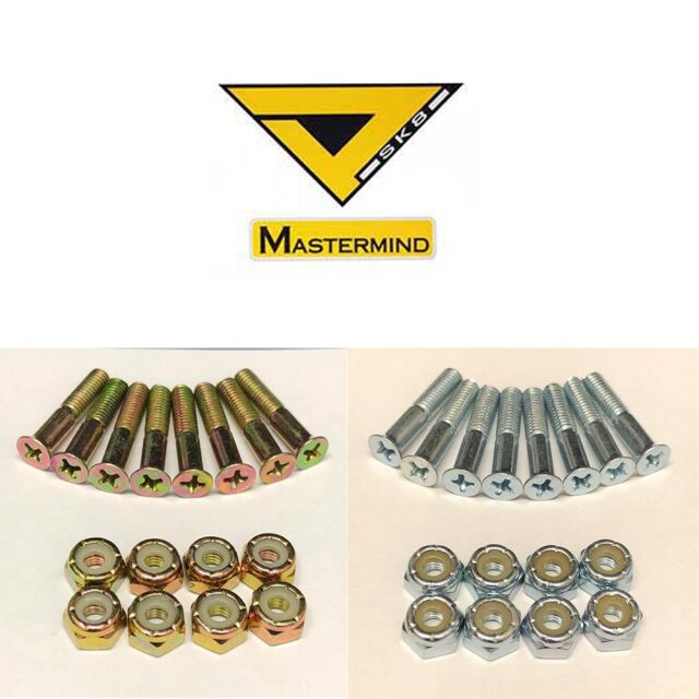 スケートボード用 ビス・ナット セット ナット8個+ビス8個 1インチ  