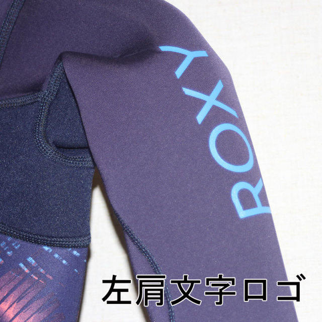 Roxy Synchro フルスーツ ブラック/パープル ロキシー 子供用 ガールズ ウェットスーツ シンクロバックジップ