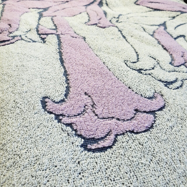 キャシーマム ハワイアンキルト柄 エンゼルストランペット ホワイト60cm×120cm キャシー中島 無撚糸使用 バスタオル