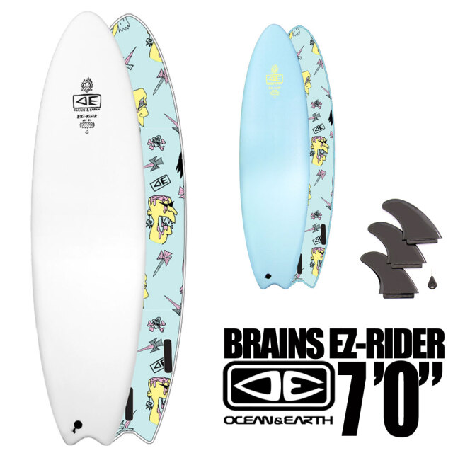 O&EEZI RIDER SOFT BOARD 7’0 フィン付き O&EEZI RIDER SOFT BOARD 7'0 フィン付き