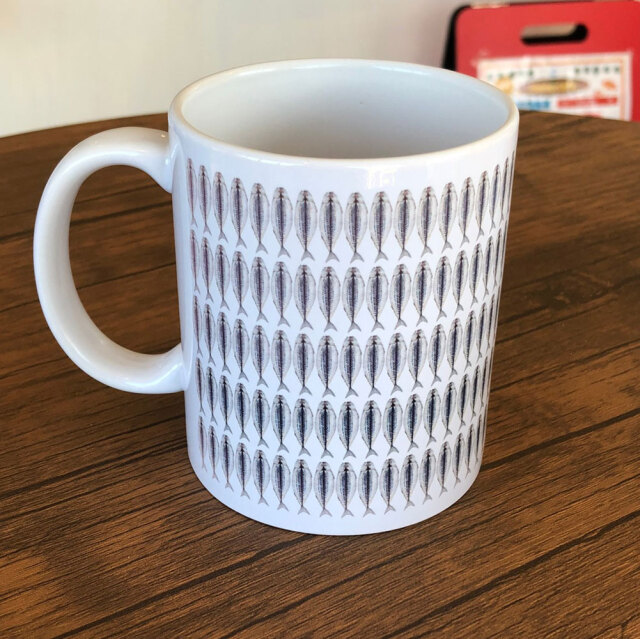 cicada 小さいひものマグカップ大 ラッセル ウィルス 鯵 アジ 伊豆のお魚