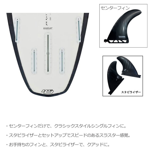 ショートボード用フィン FUTURES. FIN フューチャーフィン アルファパフォーマンス シングルフィン+スタビライザーセット 7インチ
