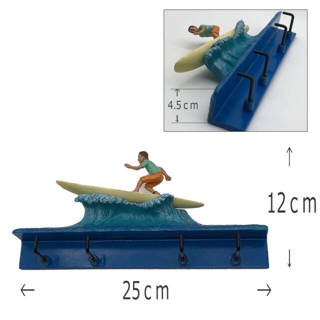 ウェーブキーハンガーRH-055/インテリア小物・雑貨 サーフィン