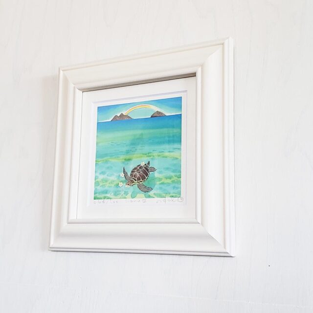 栗乃木ハルミ イラストフレームセット honu3 額入り絵画 268×268mm Bタイプ