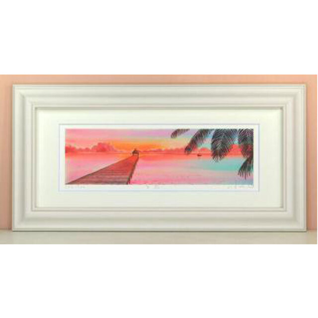 栗乃木ハルミ イラストフレームセット 夕光 額入り絵画 532mm×268mm Sタイプ hk0164
