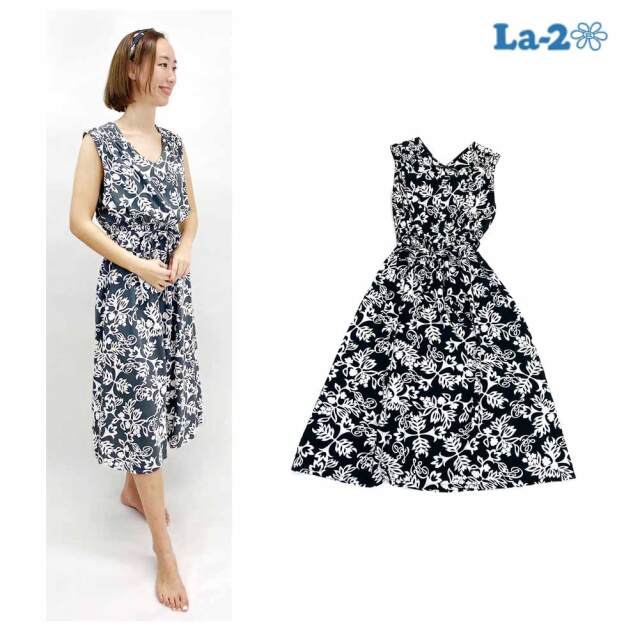 La 2 ラドゥ ロング丈ワンピース レディース 9110 Kilt Long 0nepiece お出かけ タウン マリンスポーツ ビーチ リゾート リラックス 部屋着 ルームウェア 体型カバー 代 30代 40代