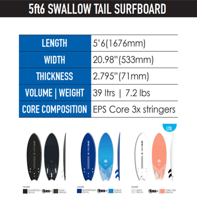 ソフトボード ストームブレード スワローテールサーフボード 5’6 STORM BLADE 6ft SWALLOW TAIL SURFBOARD