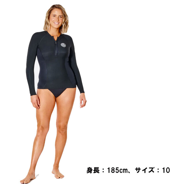 サーフィン レディース タッパー RIP CURL G BOMB 1mm  Front Zip Long Sleeve Jacket WVE6JW