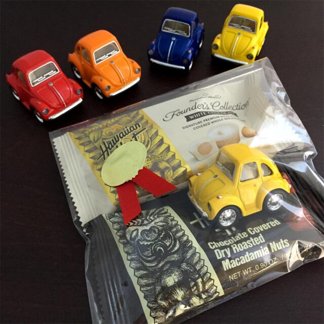 バレンタインギフトセット ミニカー リトル ビビットカラービートル チョコバーセット チョコレート ハワイアンホースト チョコ