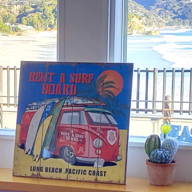 ウッドボード Pacific Coast ウォールプレート インテリア プレゼント