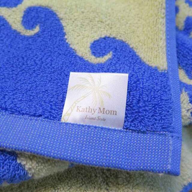 キャシーマム ハワイアンキルト柄 バスタオル モアナ  ブルー ルアナシリーズ 6