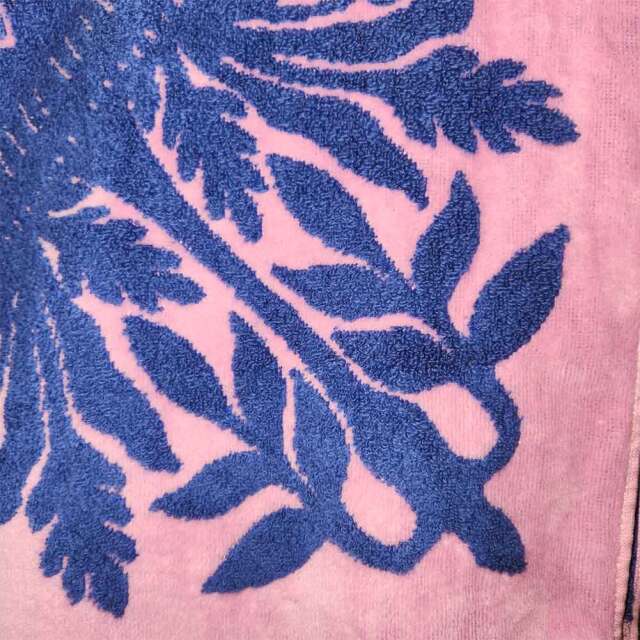 キャシーマム ハワイアンキルト柄 バスタオル ヘリコニア ピンク